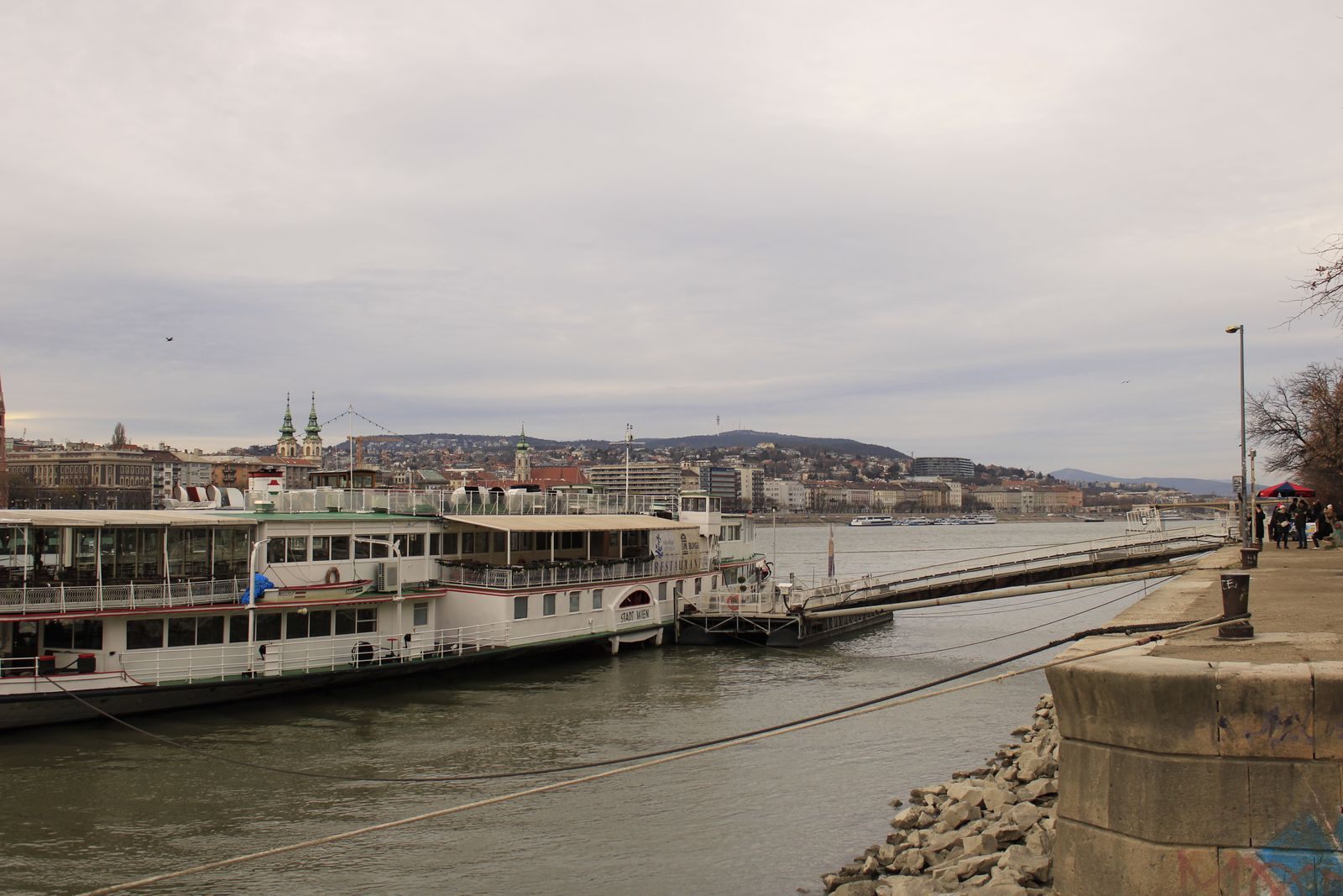 River cruise ships moored on the Danube in Budapest, the kind of trip you can plan to save money on